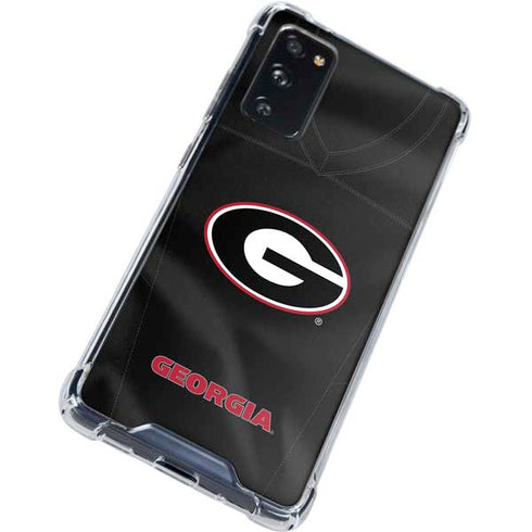 University of Georgia Black Jersey Galaxy S20 FE Clear Case